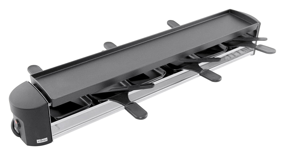 Stöckli Cheeseboard Six Raclette Grillgerät 6 Portionen, antihaft versiegelte Grillplatte, Raclettep
