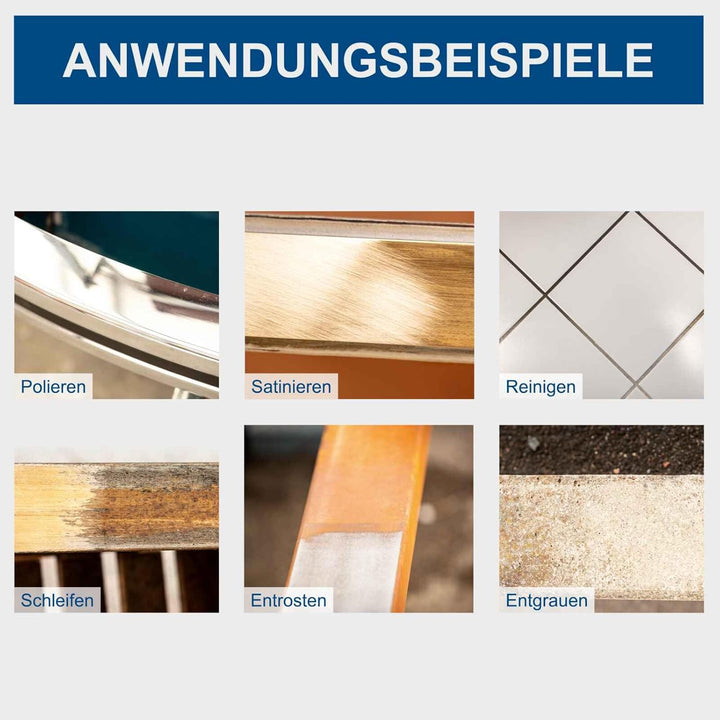 Scheppach Satiniermaschine MRS1300 mit Softstart & 1300W Leistung | inkl. Messingdrahtbürste & Kunst
