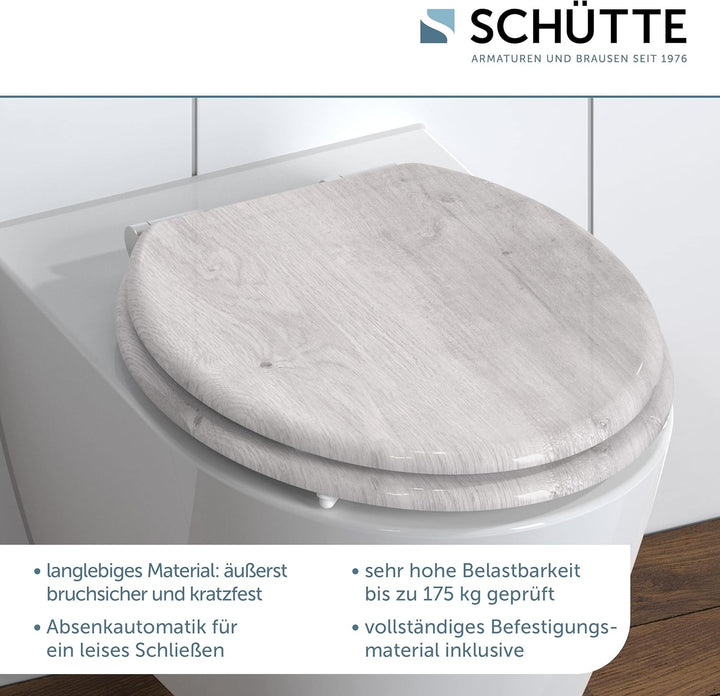 SCHÜTTE WC-Sitz MDF (Light Wood) Light Wood MDF, Light Wood MDF