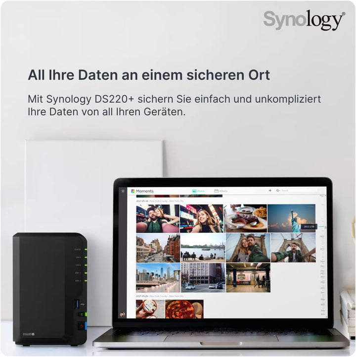 Synology DS220+ 2-Bay 24TB Bundle mit 2X 12TB WD Red Plus 24TB WD Red Plus, 24TB WD Red Plus