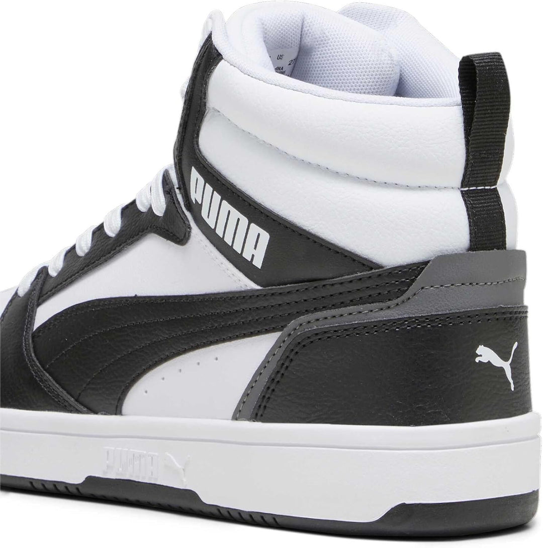 Puma Unisex Rebound V6Sneaker 42.5 EU Weiss mit Schwarz, 42.5 EU Weiss mit Schwarz