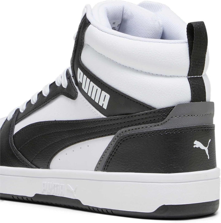 Puma Unisex Rebound V6Sneaker 42.5 EU Weiss mit Schwarz, 42.5 EU Weiss mit Schwarz