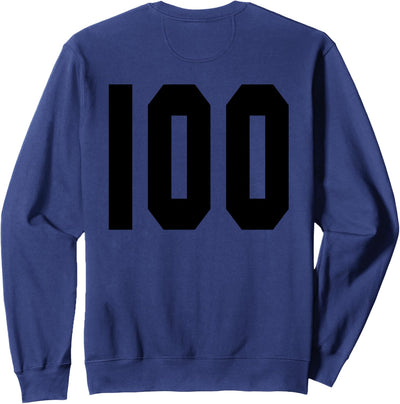 # 100 Team Sports Jersey Front & Back Number Player Fan Sweatshirt