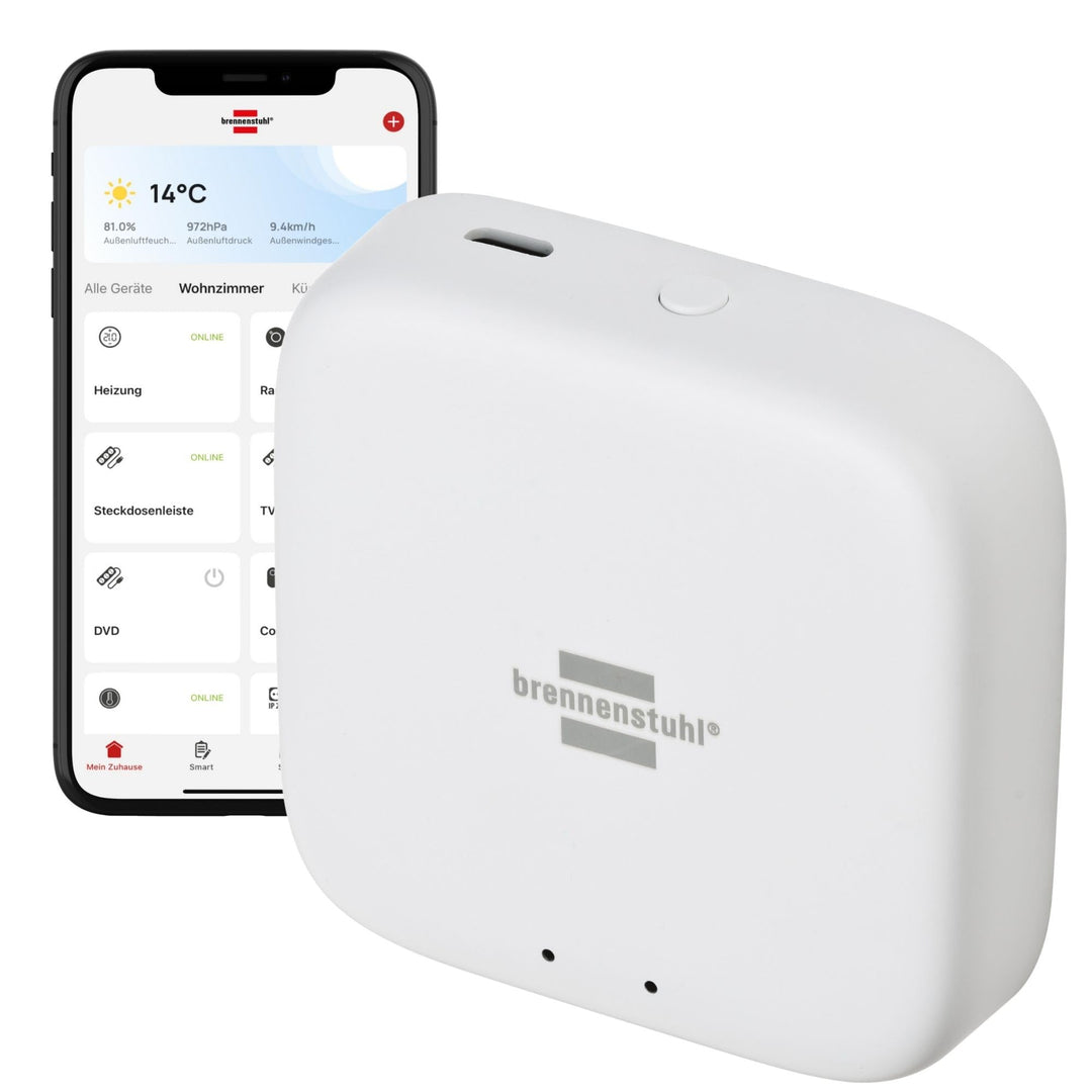 Brennenstuhl Connect Zigbee Gateway GWY CZ 01 (Zigbee Bridge für die Steuerung von Zigbee Smart Home