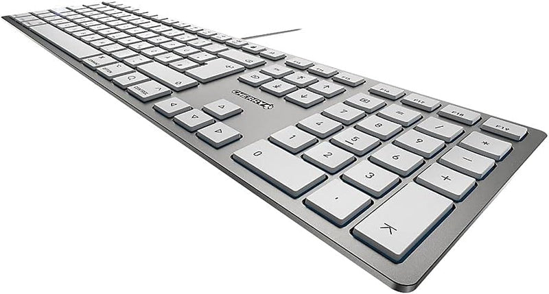 CHERRY KC6000 Slim for MAC - Corded Keyboard - USB - Silver (US-International), KC 6000 SLIM weiss-s