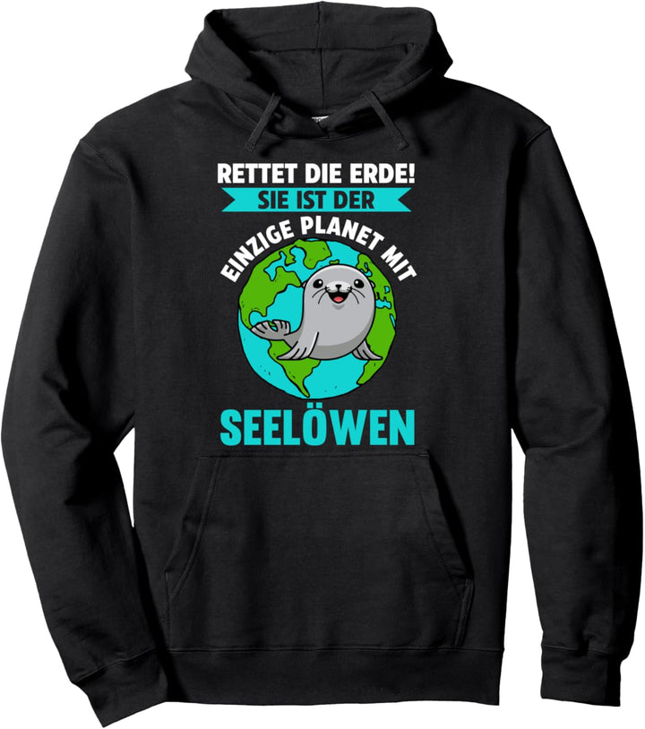Umweltschutz Tierschützer Seehund Seelöwe Robbe Pullover Hoodie