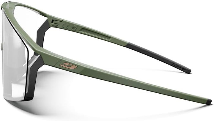 Julbo Damen und Herren EDGE Sonnenbrille Laufen, Radfahren Einheitsgrösse Matt Armee / Schwarz, Einh