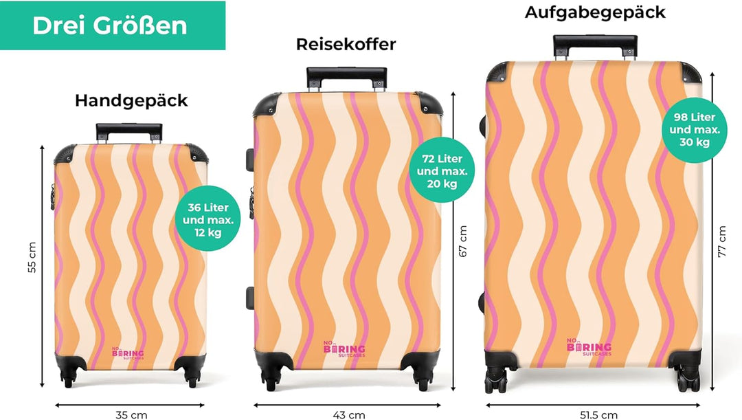 Koffer XL Gross 77x51.5x28 cm Reisekoffer mit Rollen Leicht Trolley grosser Hartschalenkoffer Rollko