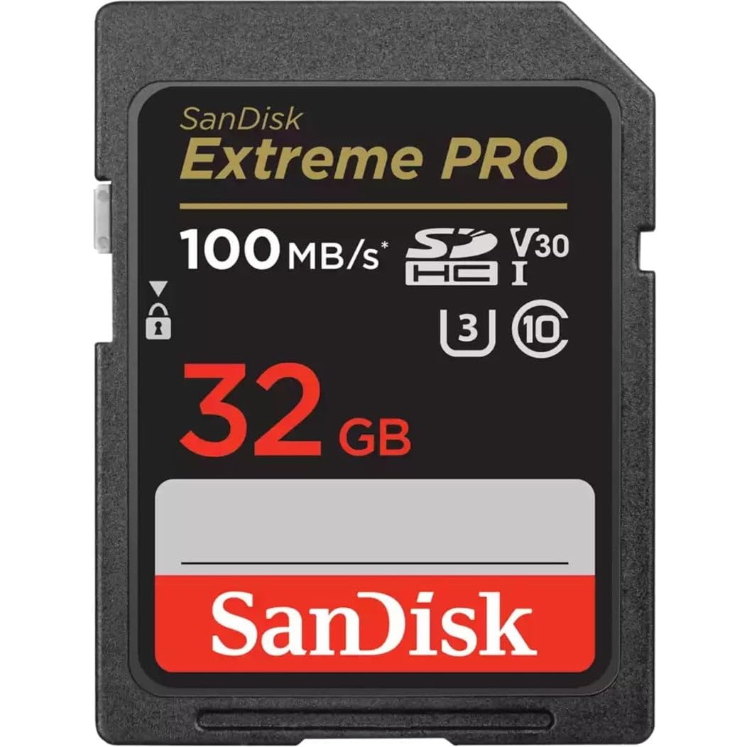 SanDisk Extreme PRO SDHC UHS-I Speicherkarte 32 GB (V30, Übertragungsgeschwindigkeit 95 MB/s, U3, 4K