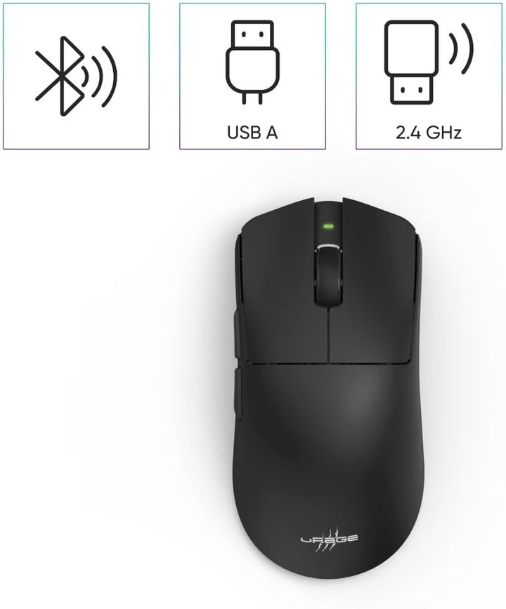 uRage Gaming-Maus „Reaper 820 Wireless“, 57g, 8.000 Hz, 26.000 DPI | Leicht, schwarz, Polling Rate,