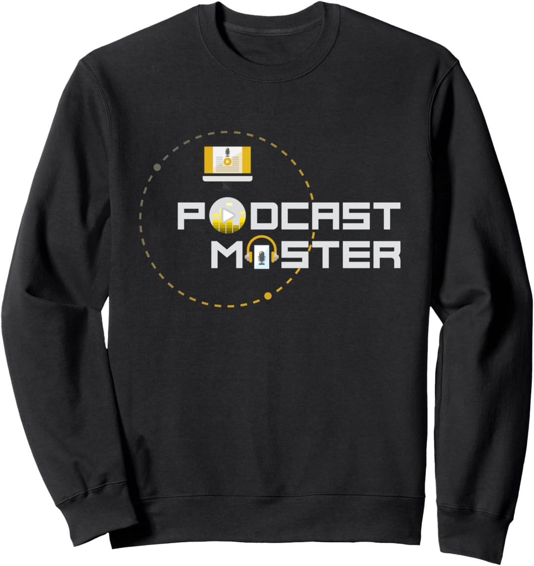 Podcast Master Kopfhörer Funny Podcasters Sweatshirt