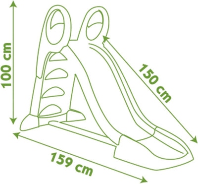 Smoby – KS Rutsche – kompakte Kinderrutsche mit Wasseranschluss, 1,5 Meter lang, mit Rutschauslauf,