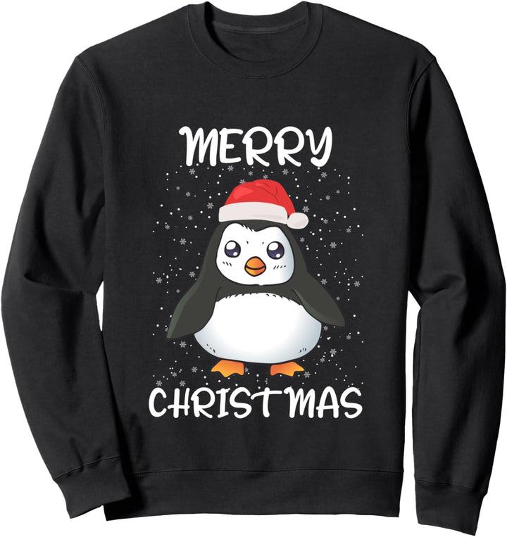 Pinguin Nikolausmütze und Schal Pinguin Merry Christmas Sweatshirt