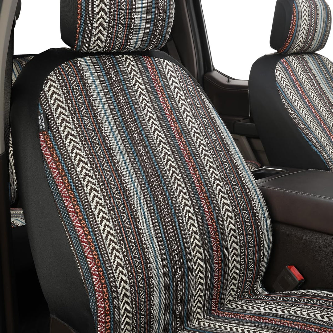 Auto-Sitzbezüge Vordersitze Baja Boho Stil,Sitzbezug Set Universal für Fahrersitz und Beifahrer Zube
