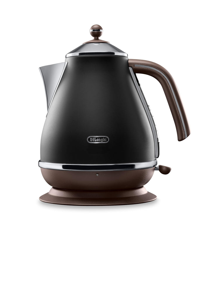 De'Longhi Wasserkocher Icona Vintage KBOV2001.BK - 1,7 l mit Wasserstandsanzeige und 360° Basis, Ede
