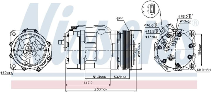NISSENS 89044 Kompressor, Klimaanlage