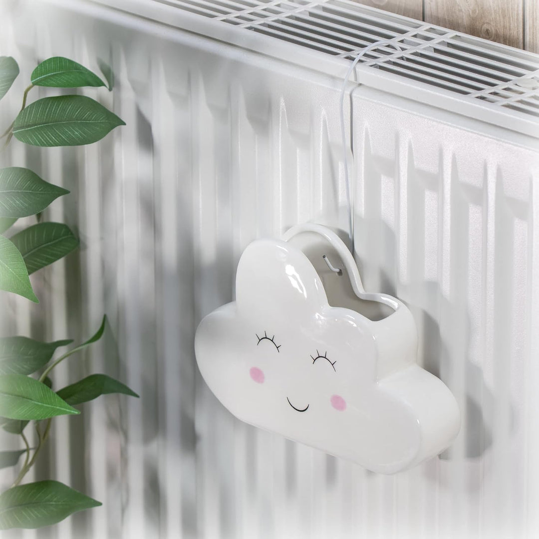 com-four® 3x Luftbefeuchter Heizung - Heizkörper Luftbefeuchter "Wolke" - Heizung Wasserverdunster a