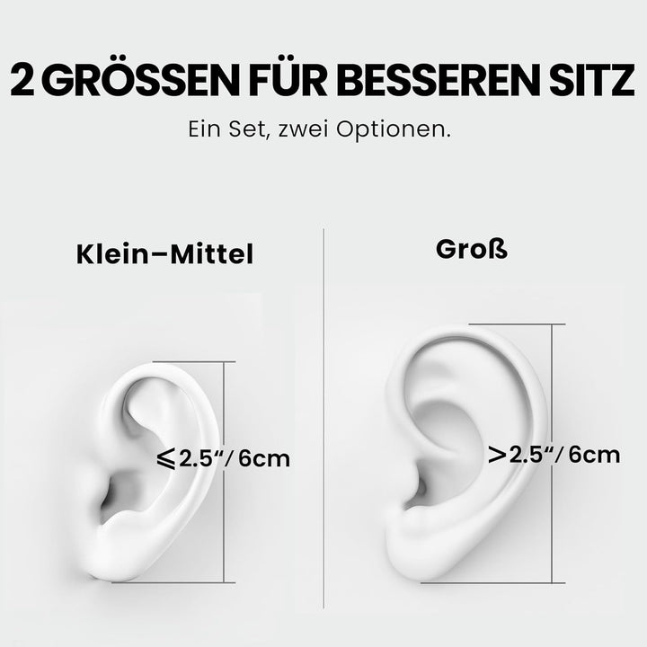 Avantree Resolve (Klein & Gross) – 2er-Pack Kabelgebundene Open-Ear-Kopfhörer Mit Mikrofon, Bequemer