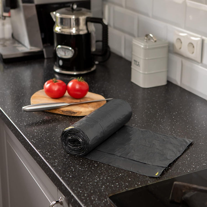 Müllsäcke 120L Schwarz - MIT ZUGBAND - 100% Recycelt - XXL Mülltüten (50 bis 1000 Säcke wählbar) (15
