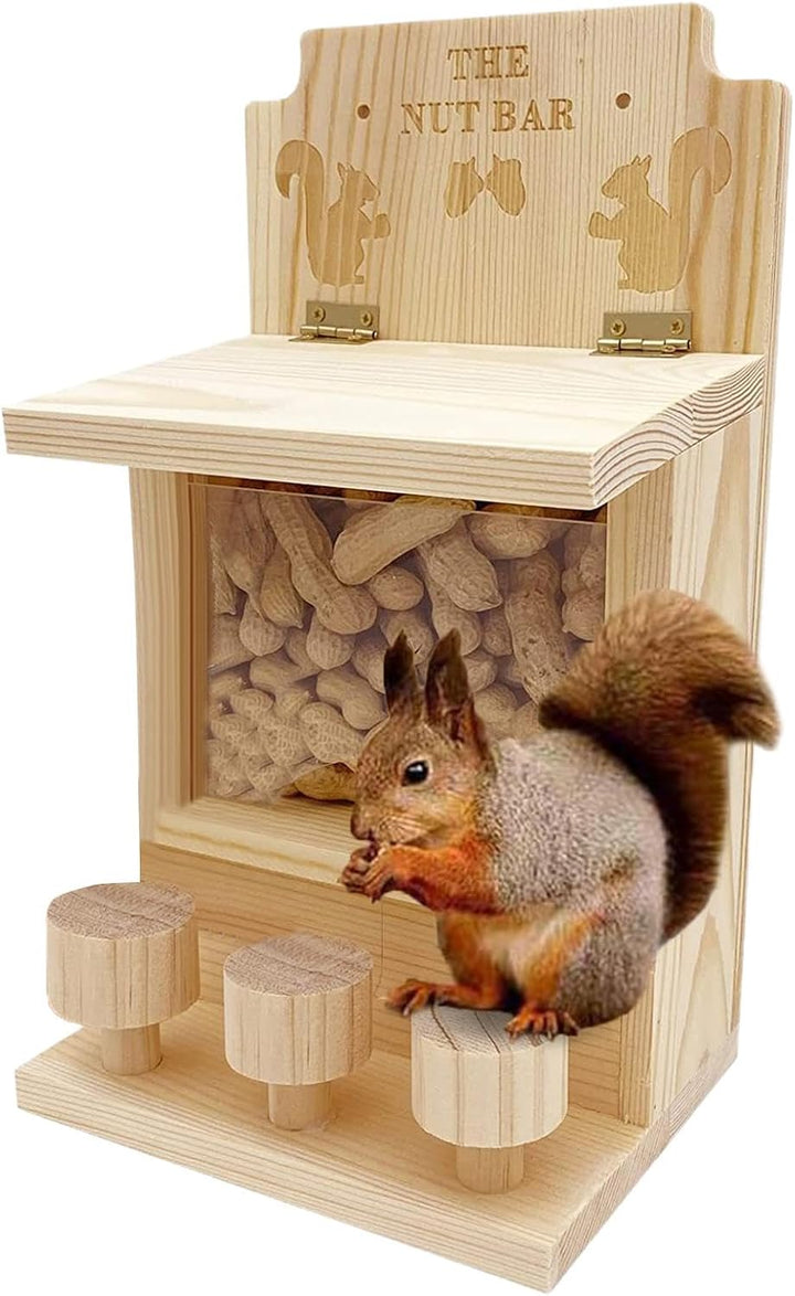 Eichhörnchen-Futterspender für den Aussenbereich,Eichhörnchen-Futterspender für Bäume, 3 Hocker Eich