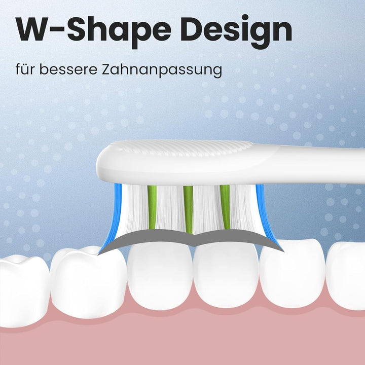Oclean Bürstenköpfe Professional Clean 4 pack, Zahnbürstenköpfe mit DuPont Borsten für Oclean Elektr