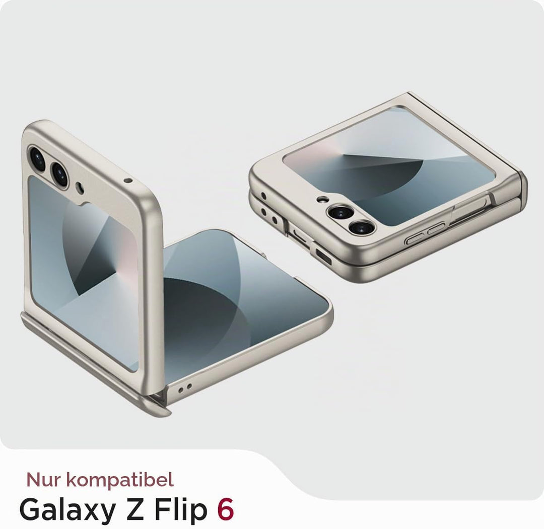 Miimall Kompatibel mit Samsung Galaxy Z Flip 6/Flip7 FE Hülle mit Scharnierschutz Magnetischer [Exte