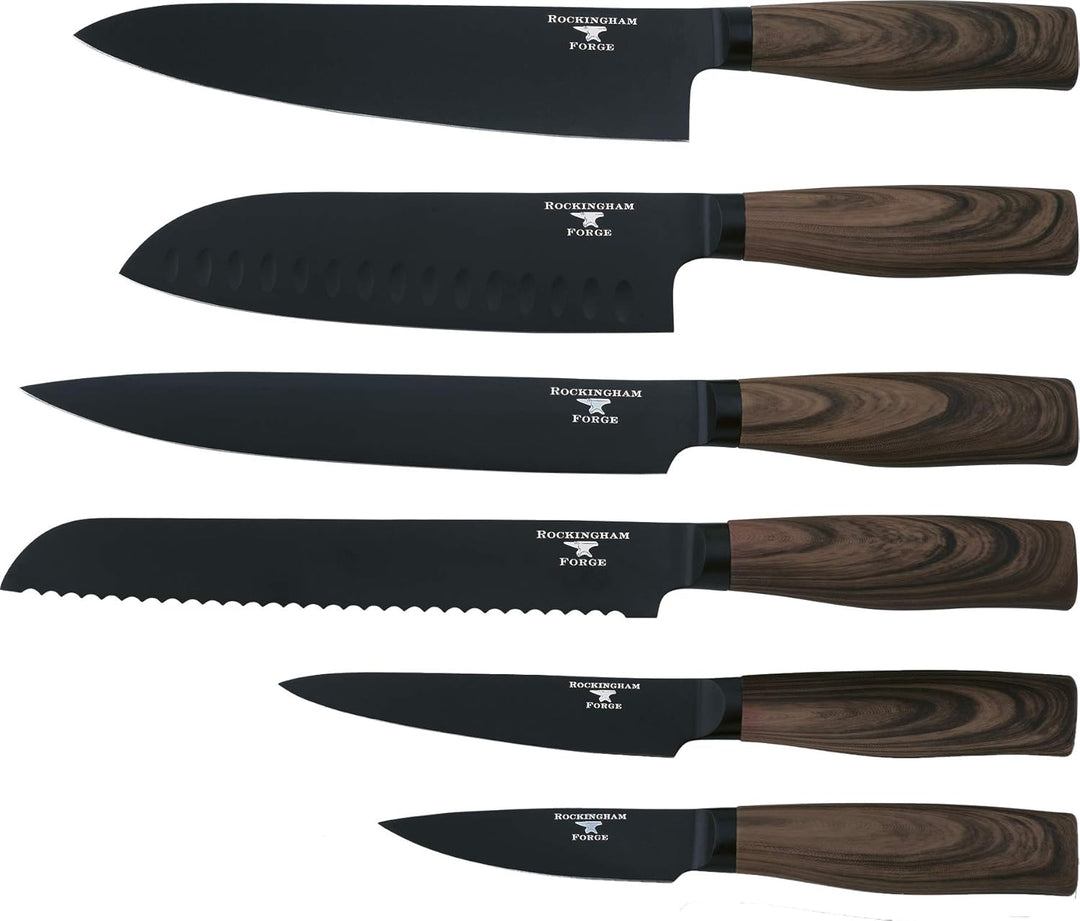 Rockingham Forge Forester Series 8” Kochmesser – Klinge aus Edelstahl mit einer Schwarzoxid Beschich