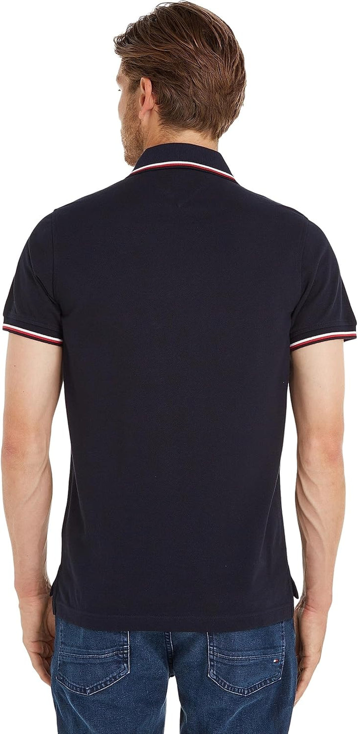 Tommy Hilfiger Herren Kurzarm Poloshirts XS Blau (Desert Sky), XS Blau (Desert Sky)