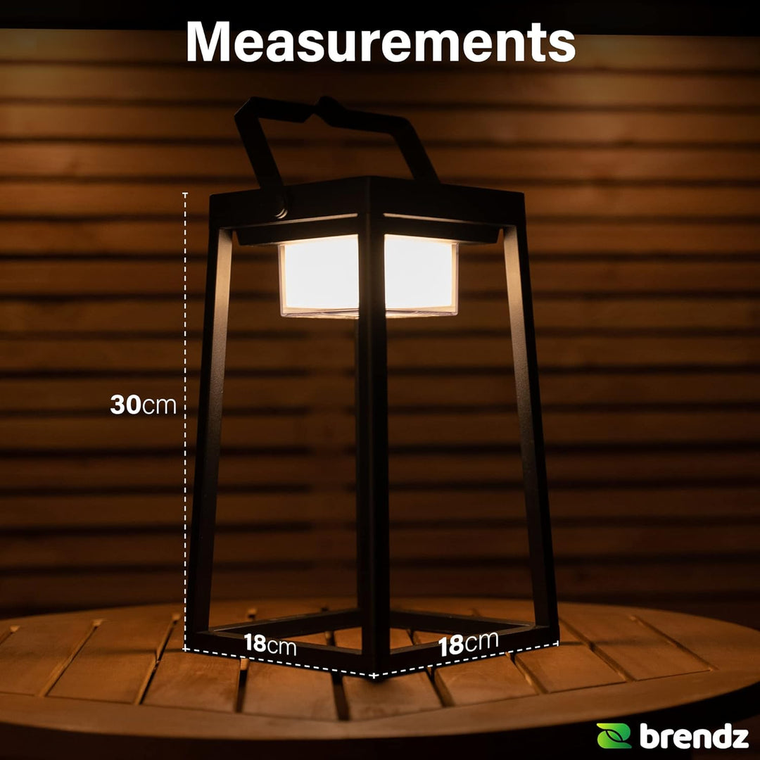 Brendz YUMA LED Solar Laterne, Laterne für draussen, IP44 wasserfest, RGB Gartendeko Solar mit 3 Lic