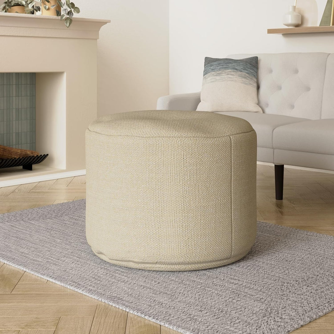 mokebo® Pouf, Hocker o. Sitzhocker 60x40cm 'Der Ruhepouf', Bodenkissen rund & Fusshocker fürs Wohnzi