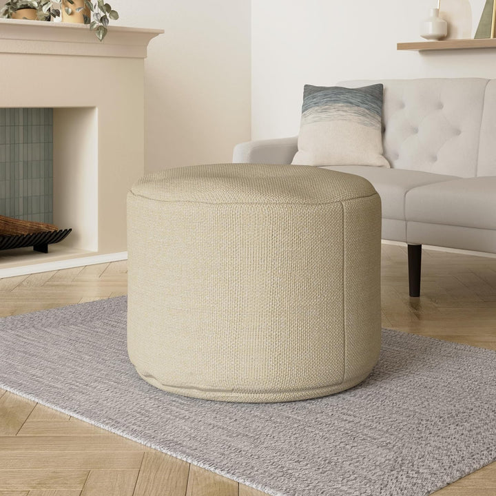 mokebo® Pouf, Hocker o. Sitzhocker 60x40cm 'Der Ruhepouf', Bodenkissen rund & Fusshocker fürs Wohnzi