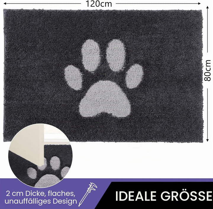 Schmutzfangmatte für Innenbereich 80 x 120 cm, rutschfeste waschbare Matte, niedriges Profil Innentü