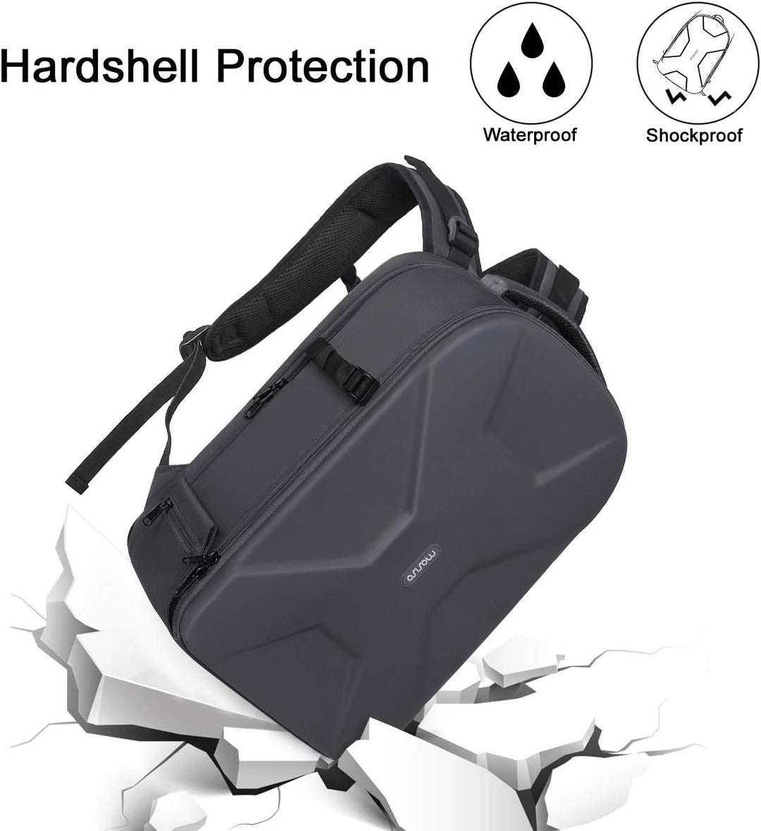 MOSISO Kamera Rucksack, DSLR/SLR/Spiegellose Fotografie Kameratasche 15-16 Zoll Wasserdichte Hartsch