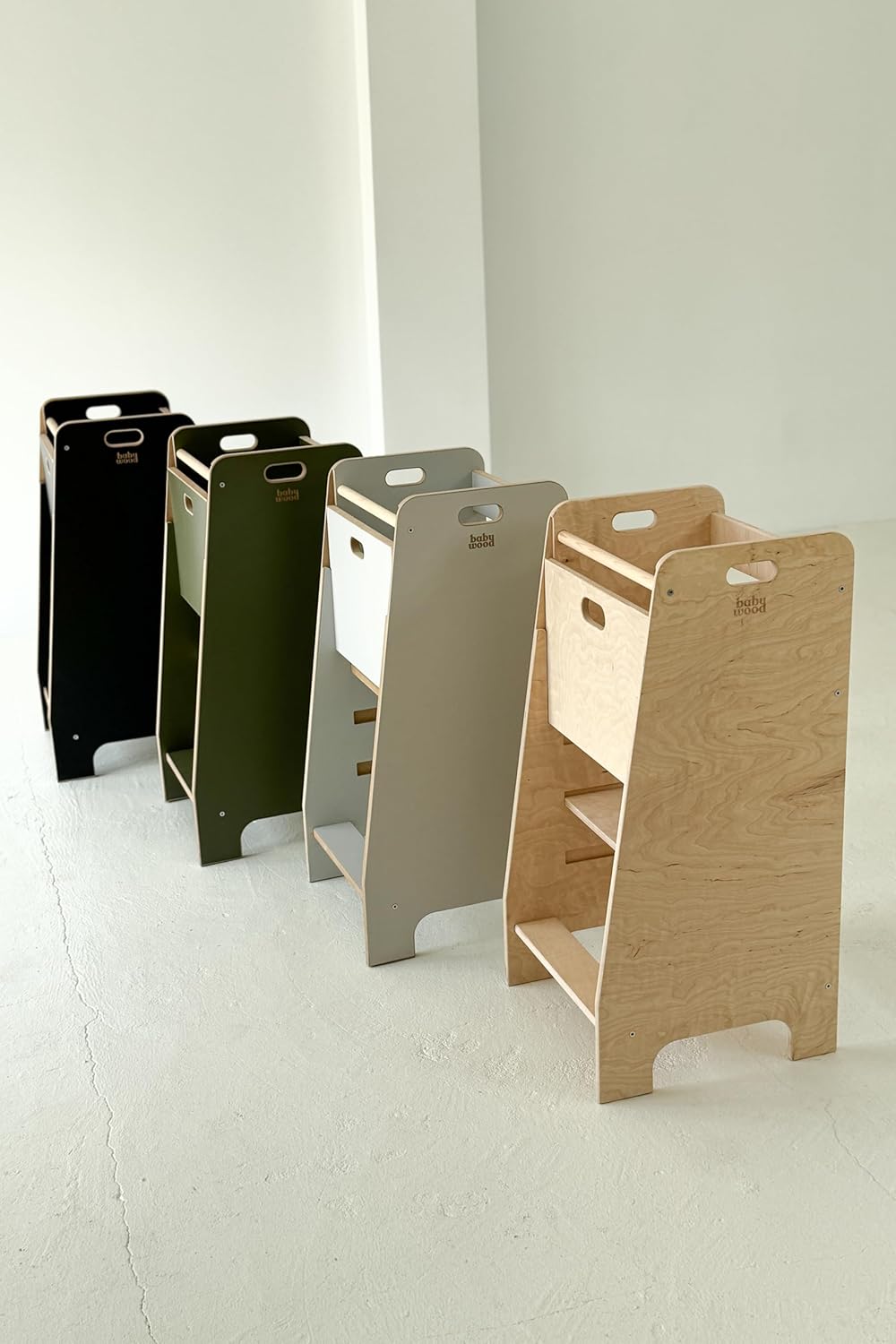 Lernturm aus Holz extra sicher | Montessori Küchenhelfer | Küchenhelfer | Verstellbare Plattform | K