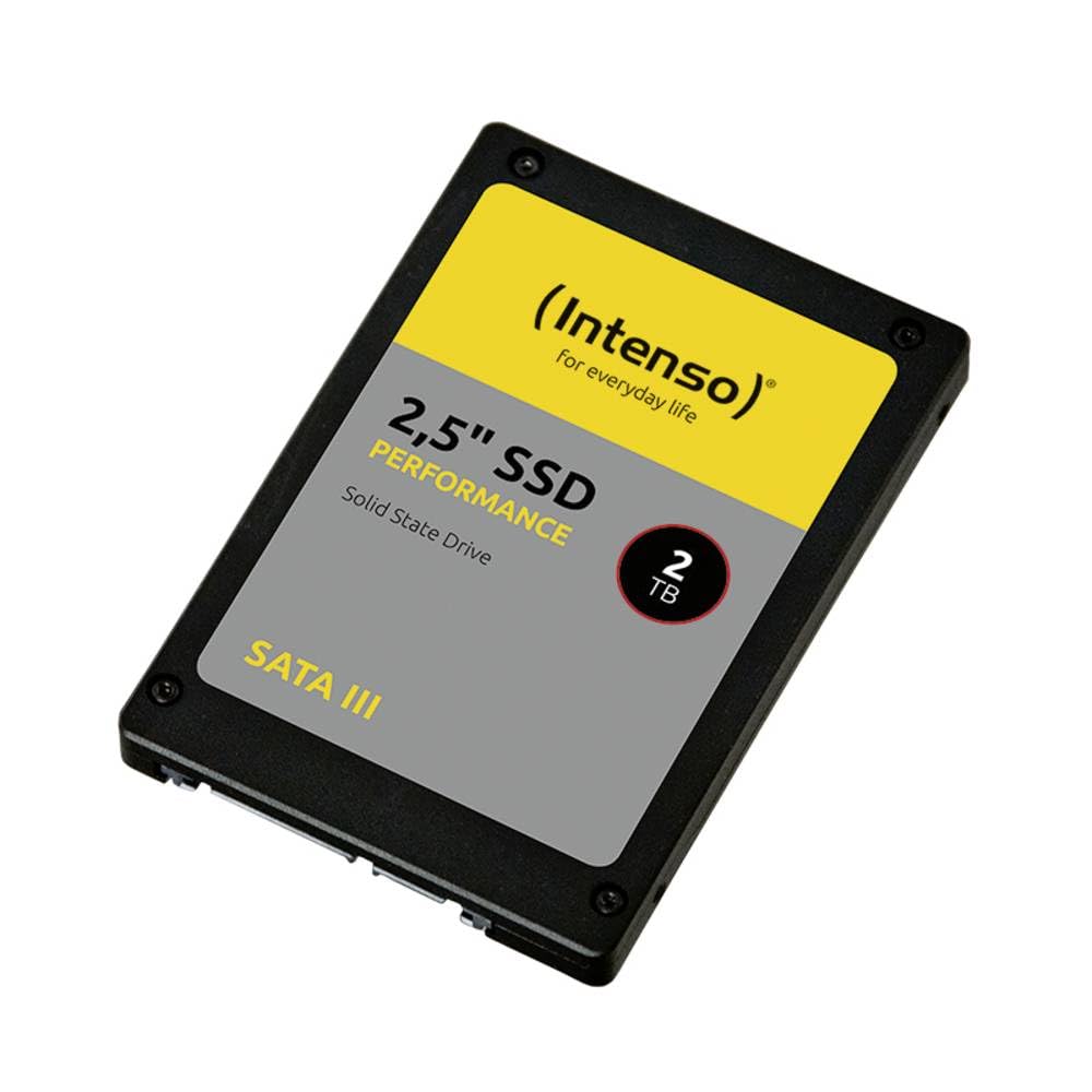 Intenso Interne 2,5" SSD SATA III Performance, 2 TB, 550 MB/Sekunden, Schwarz 2TB Sata 2,5" Performa