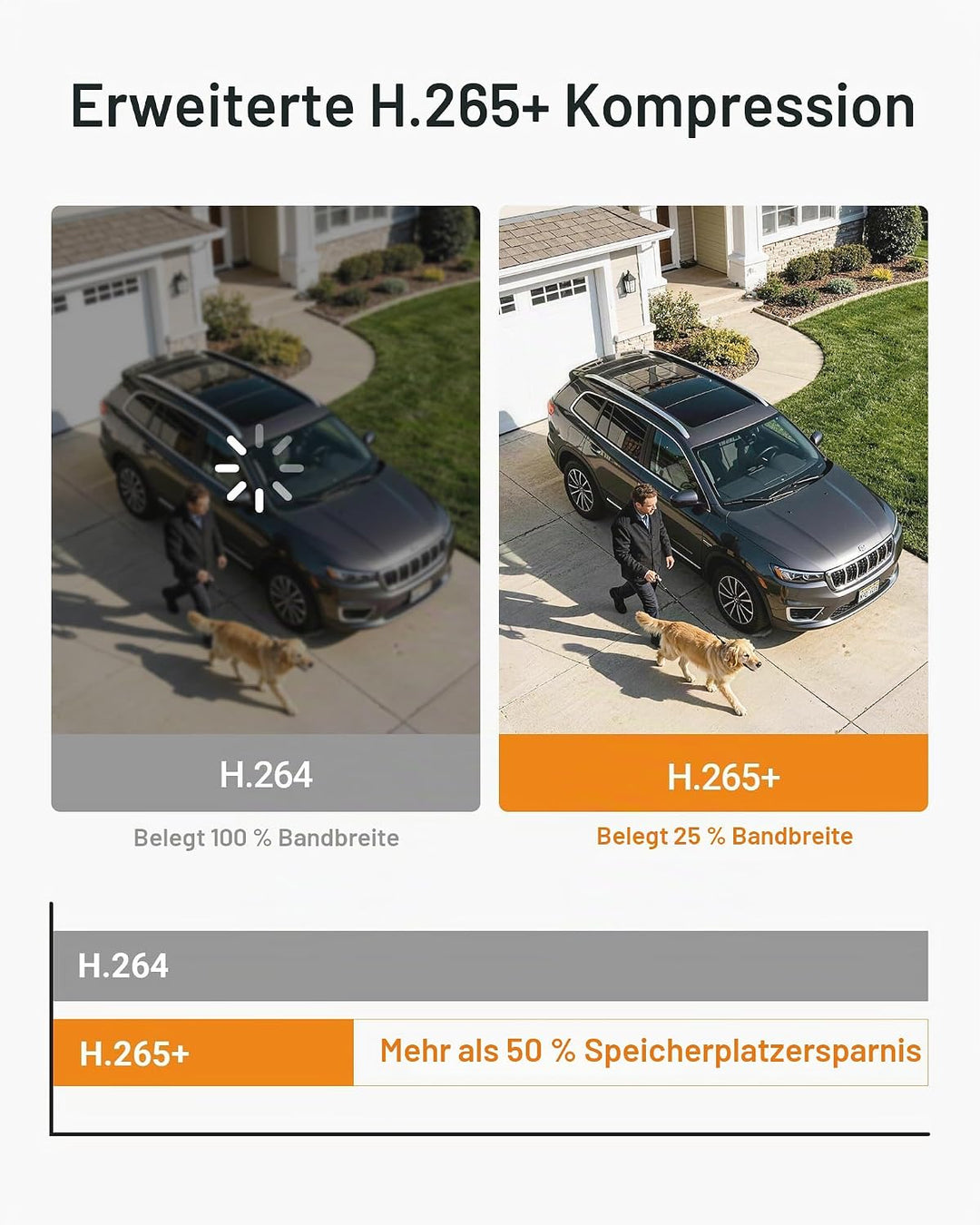 Anlapus  H.265+ 1080P Outdoor Überwachungskamera Set mit 2TB Festplatte 8CH 1080P DVR mit 8X 2MP Dom