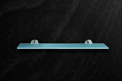 Ambrosya - Ablage aus Edelstahl und Glas - Wandregal Badablage Duschregal Badregal Glasablage Wand B