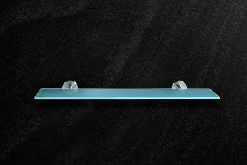 Ambrosya - Ablage aus Edelstahl und Glas - Wandregal Badablage Duschregal Badregal Glasablage Wand B
