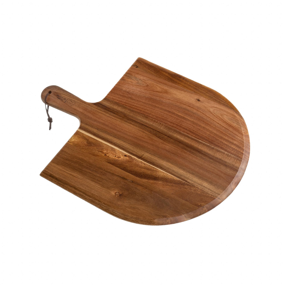Pizzaschieber aus Akazienholz 35,5 × 48,6 cm – Grosses Pizzabrett & Servierplatte – Handgefertigt, R