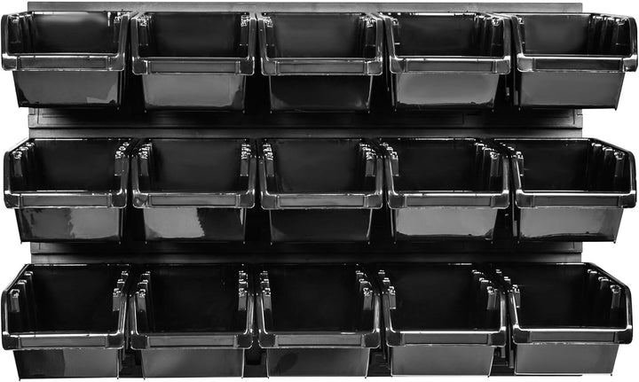 Lagersystem Wandregal 576 x 390 mm | 15 stck. Box | Stapelboxen Schüttenregal Sichtlagerkästen | Ext