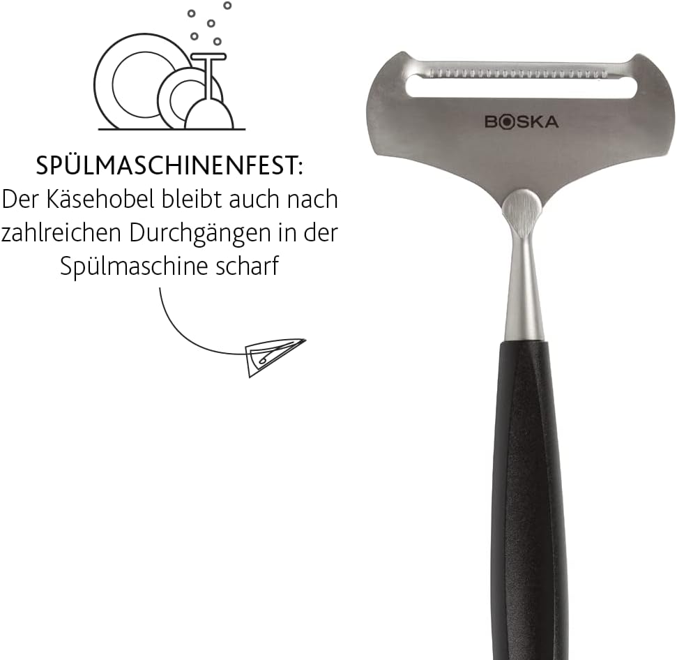 Boska Weichkäsehobel Milano+ / speziell für jungen Käse/Holz/Edelstahl/Schwarz / 180 x 75 x 15 mm Ku