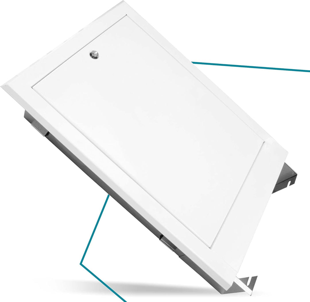 Verteilerschrank Zentrale Fussbodenheizung 4-6 Anschlüsse Einbaugehäuse aus Weiss pulverbeschichtete