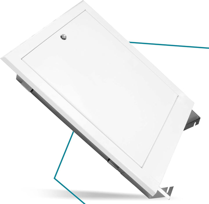 Verteilerschrank Zentrale Fussbodenheizung 4-6 Anschlüsse Einbaugehäuse aus Weiss pulverbeschichtete