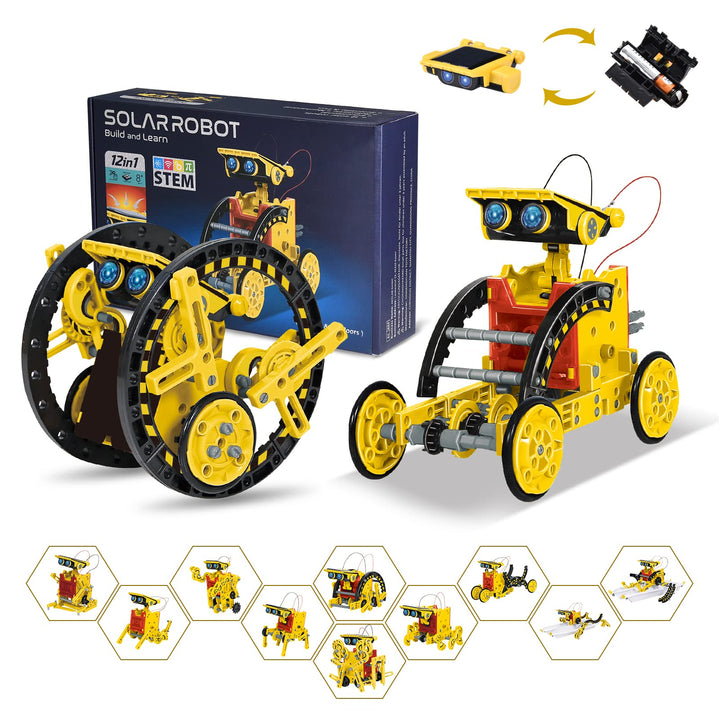 Solar Roboter Spielzeug ab 8 Jahre,OMWay 12-in-1 STEM Experimente für Kinder Alter 9 10 11 12,Konstr