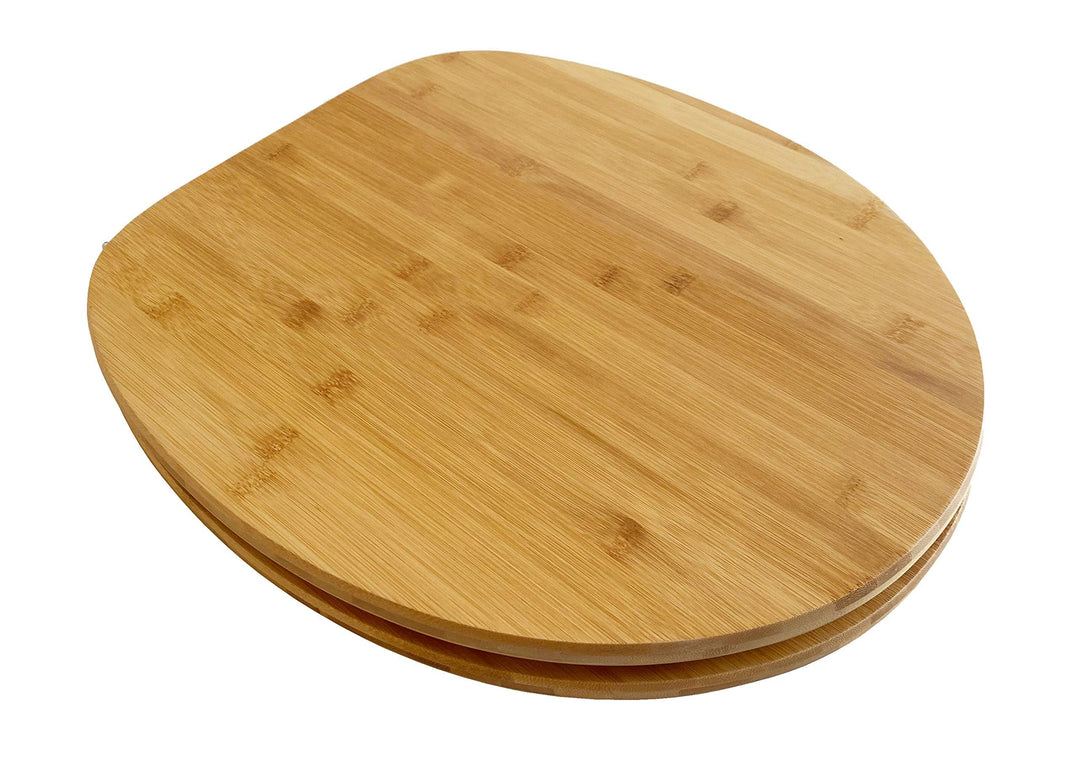 ADOB WC Sitz Klobrille Bambus dunkel mit Absenkautomatik Bamboo natur, 33323, Dunkel