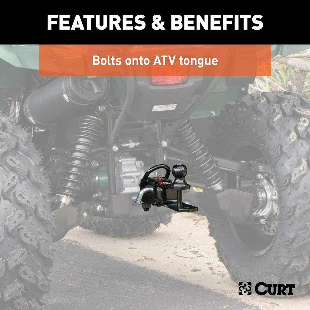 CURT 45006 Bolt-On 2 Zoll ATV, UTV Anhängerkupplung Empfänger Adapter