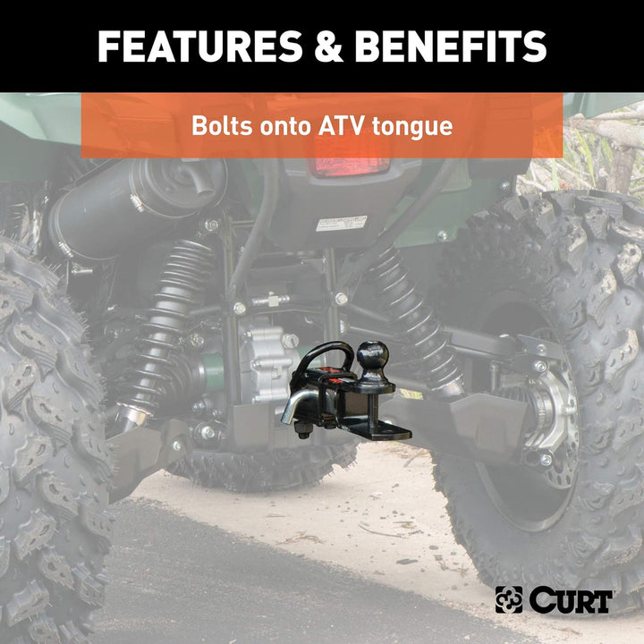 CURT 45006 Bolt-On 2 Zoll ATV, UTV Anhängerkupplung Empfänger Adapter