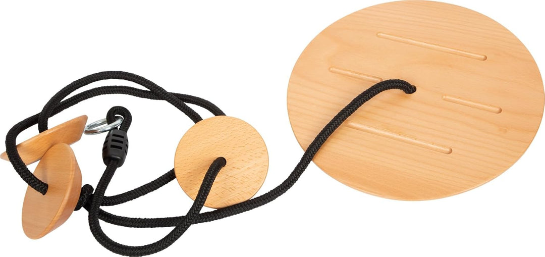 small foot Tellerschaukel mit Kletterseil „Black Line“, Kletterschaukel für Kinder und Erwachsene, a