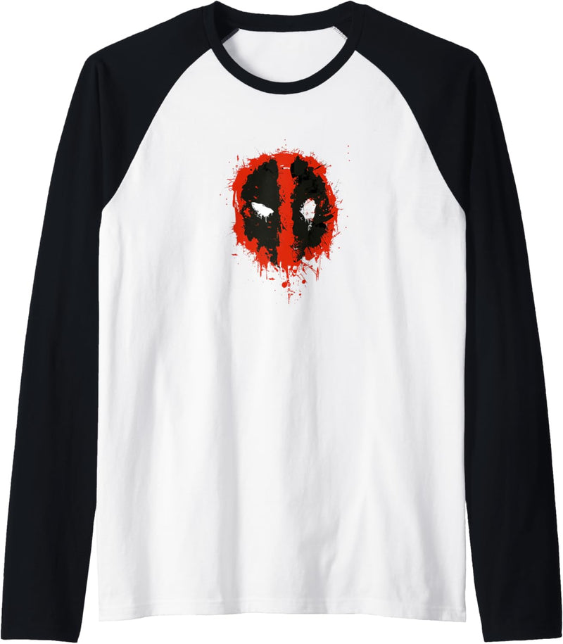 Marvel Deadpool Paint Logo Raglan