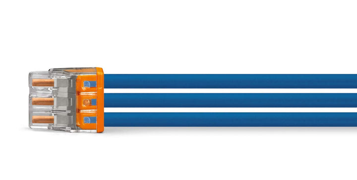 WAGO Klemme, 3-Leiter, Verbindungsdosenklemmen, 2273-203 (100 Stück), Orange, 3er Pack Orange 100 St